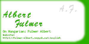 albert fulmer business card